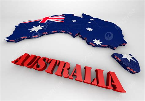 Illustration Of Australia Banner Map Of Australia Australian Flag Photo ...