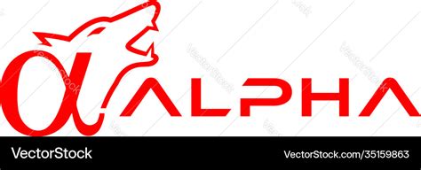 Alpha wolf logo design Royalty Free Vector Image