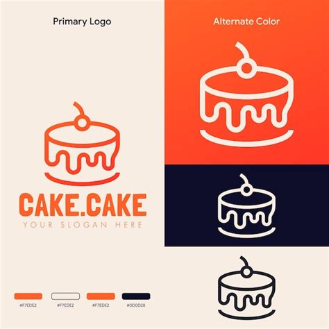 Premium Vector | Minimalist simple cake bakery logo design