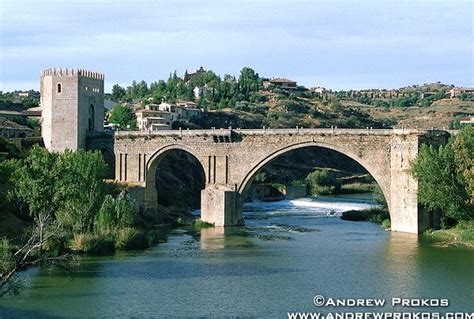 San Martin Bridge, Toledo - Framed Photograph by Andrew Prokos