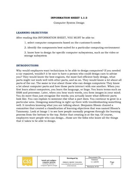 1.1-3 Computer System Design - Install and configure computer systems ...