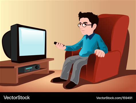 Watching tv Royalty Free Vector Image - VectorStock