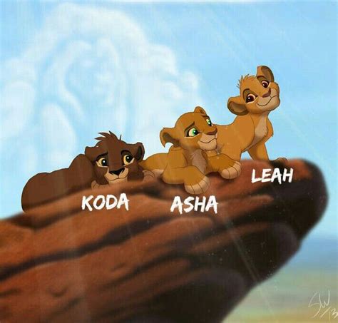 Kiara and Kovu's cubs "Young" - Koda (son), Asha (daughter) and Leah ...