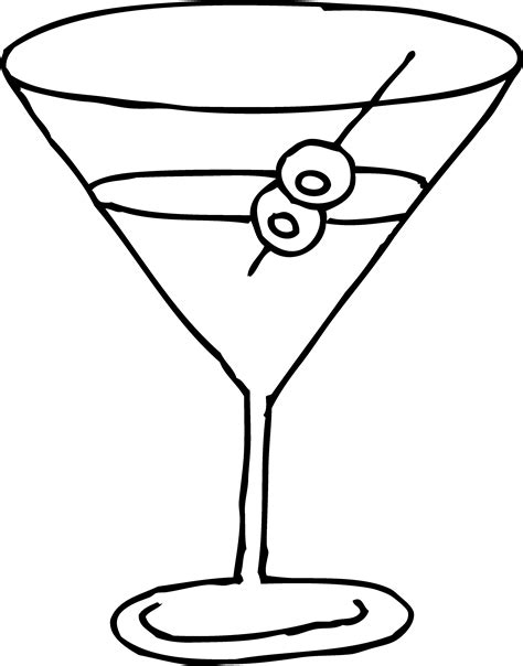 Free Cocktail Clipart Black And White, Download Free Cocktail Clipart ...