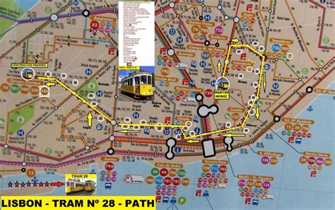 Tram 28 Lisbon Route Stops Map - Map Of The United States With Capitals