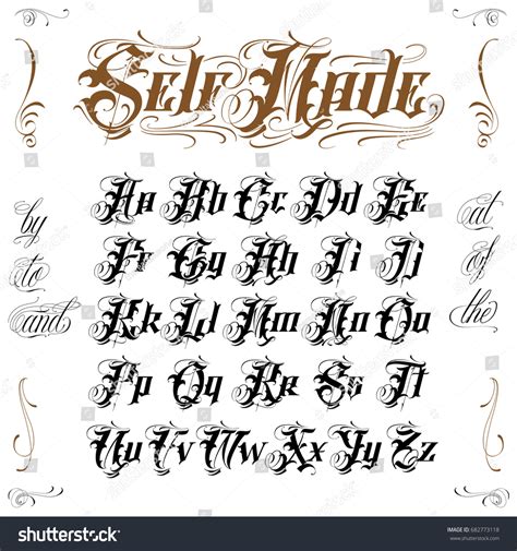 14,719 Tattoo Font Alphabet Images, Stock Photos & Vectors | Shutterstock