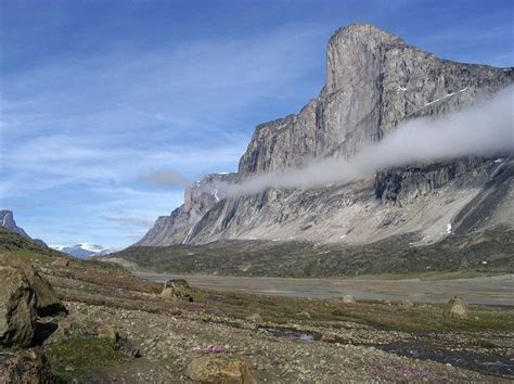 Mount Thor, officially called the Thor Peak, in Auyuittuq National Park ...