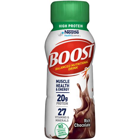 BOOST High Protein Balanced Nutritional Drink, Rich Chocolate, 8 Ounce ...