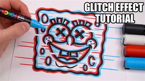 How To Draw The GLITCH EFFECT! Tutorial - YouTube