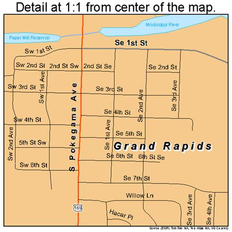 Grand Rapids Minnesota Street Map 2725118