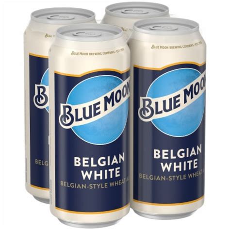 Blue Moon Belgian-Style Ale White Wheat Beer, 4 cans / 16 fl oz - Kroger