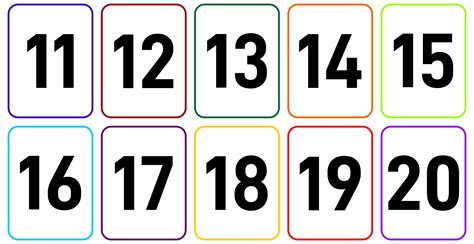 6 Best Images Of Large Printable Numbers 11 20 Printable Numbers 1 20 ...