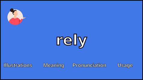 RELY - Meaning and Pronunciation - YouTube