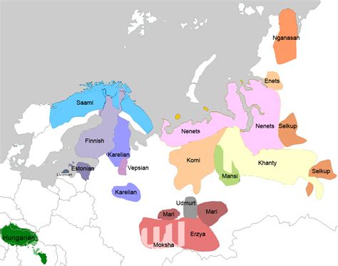 Uralic languages - Maps on the Web