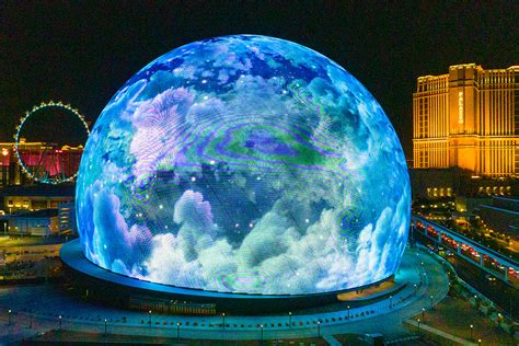 Las Vegas Sphere lights up night sky in drone-recorded timelapse video ...