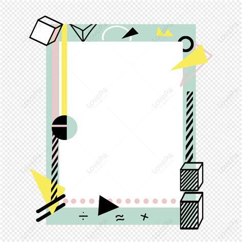 Simple Geometric Border, Simple Border, Geometric Border, Simple PNG ...