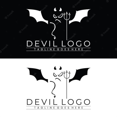 Premium Vector | Evil logo design in two color