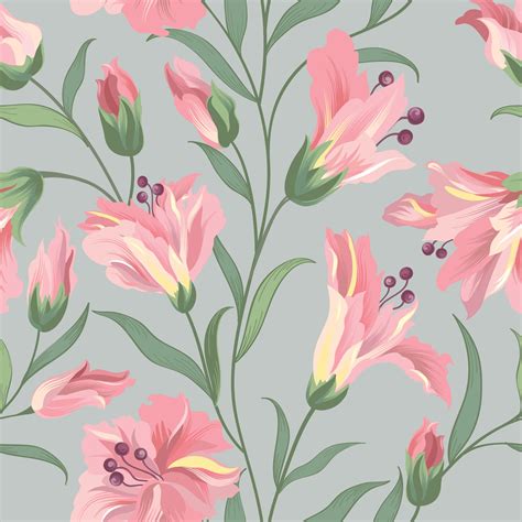 Floral seamless pattern. Flower background. Flourish wallpaper with ...