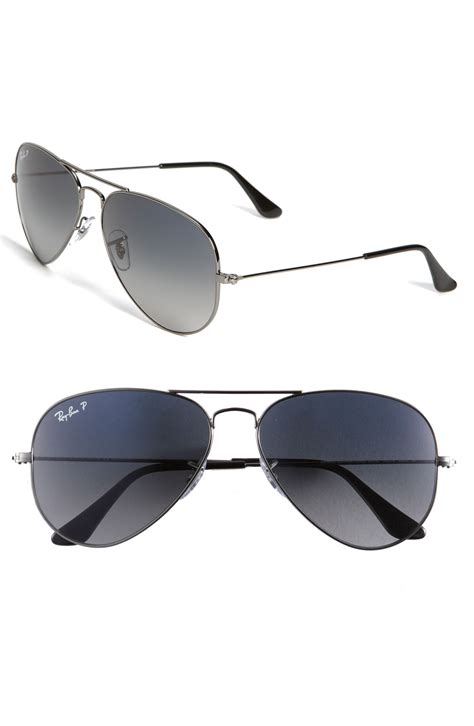 Ray-ban Polarized Aviator Sunglasses in Gray (grey blue) | Lyst