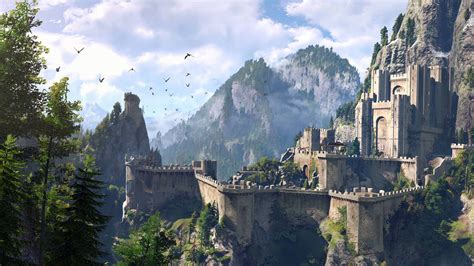 Kaer Morhen Castle Fantasy Landscape