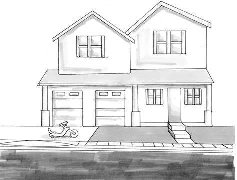 House Pencil Drawing at PaintingValley.com | Explore collection of ...