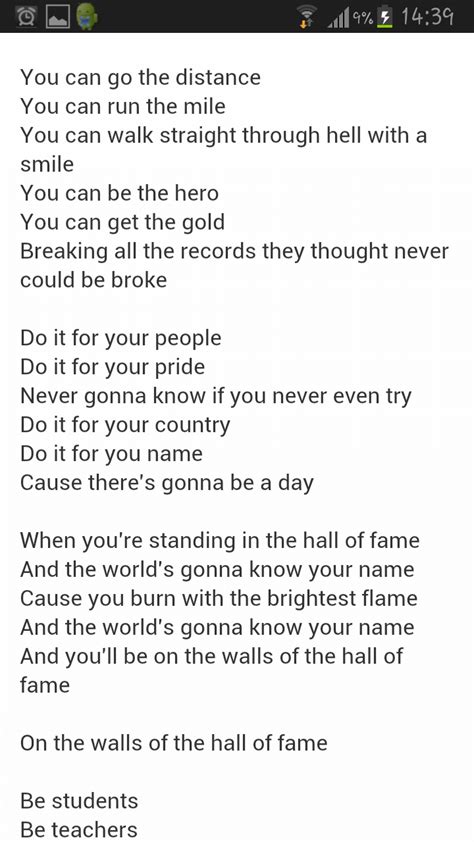 Music of My Life: Hall of Fame