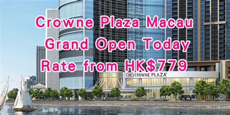 Crowne Plaza Macau Grand open today – Rate from HK$779 per night ...