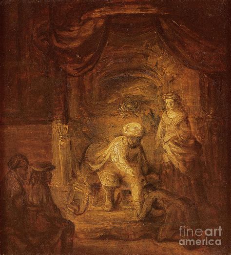 Biblical Scene Painting by Rembrandt Harmensz. Van Rijn - Pixels