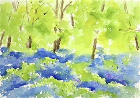 Bluebell Woods Painting by Robin Edmundson - Pixels