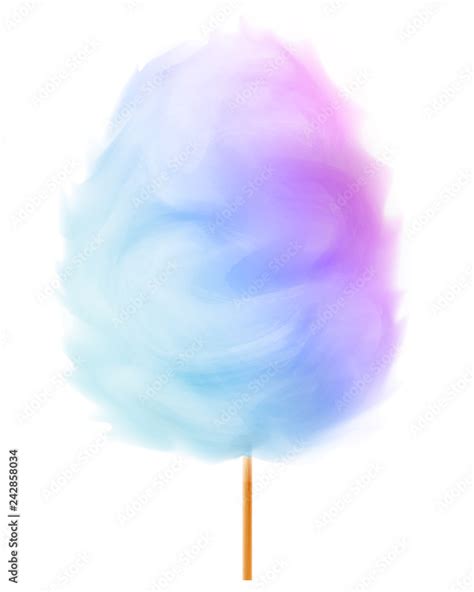 Two-tone blue pink gradient cotton candy.Isolated on white background ...