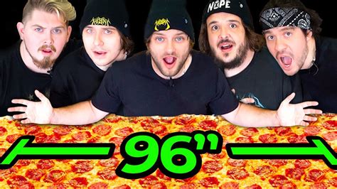 The Boys Eat The Worlds Largest Pizza - YouTube