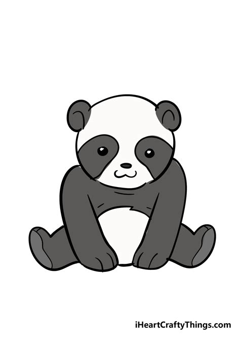 Panda Drawing - How To Draw A Panda Step By Step