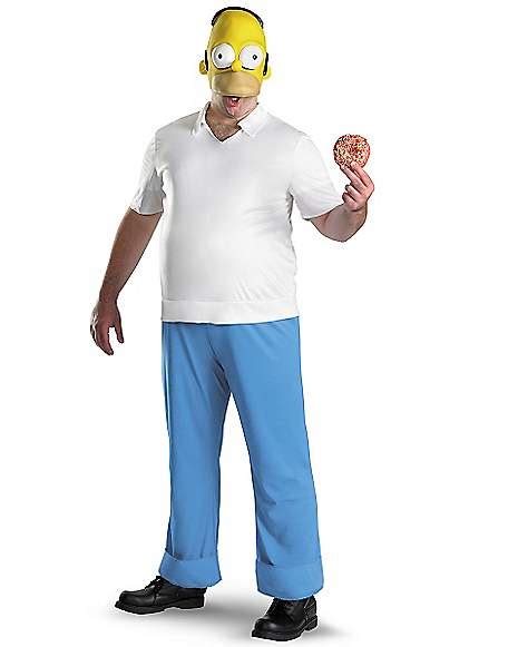 The Simpsons Homer Simpson Deluxe Adult Costume - Spirithalloween.com