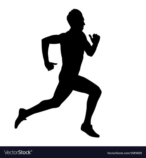 Running silhouettes Royalty Free Vector Image - VectorStock