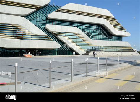 Main Entrance & Facade of Pierresvives Sports Center by Zaha Hadid ...