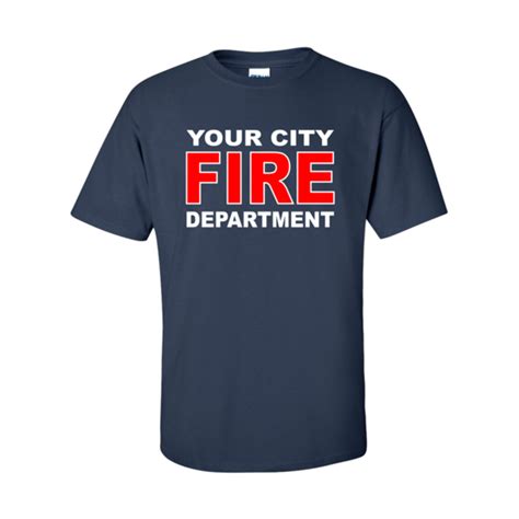 Custom Fire Department T-shirt (FIRE9TS) - Teamlogo.com | Custom ...