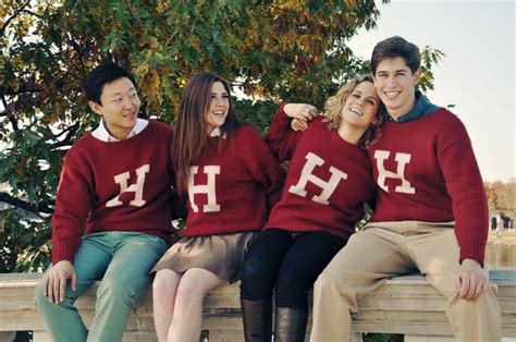 The Harvard H Sweater. Modeled by Harvard students Jon, Ryley, Caroline ...