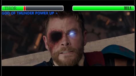 Thor Vs Hela (Thor Awakens His Power) With Healthbars - YouTube