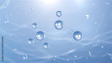 acetaldehyde molecular structure, 3d model molecule, ethanal ...