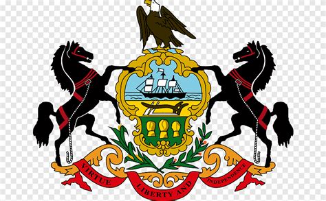 Supreme Court of Pennsylvania Flag and coat of arms of Pennsylvania ...