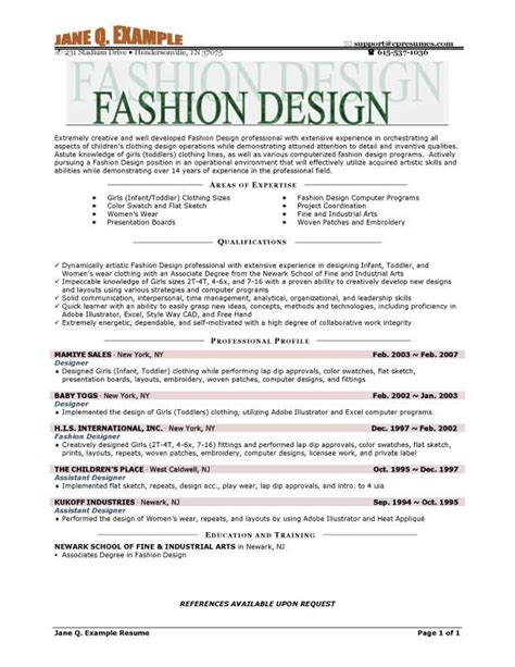 Cover Letter For Fashion Designer - Cover Letter Style