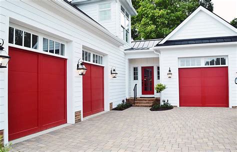 Custom Field-Painted C.H.I. Garage Doors | Red garage door, Red door ...