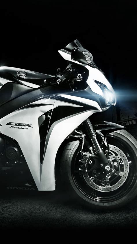 Download wallpaper 1350x2400 honda, cbr, fireblade, white, black ...