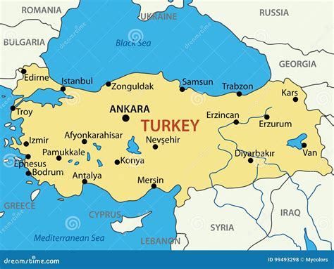 Turkey Map Vector Using White Straight Lines On Black Background ...