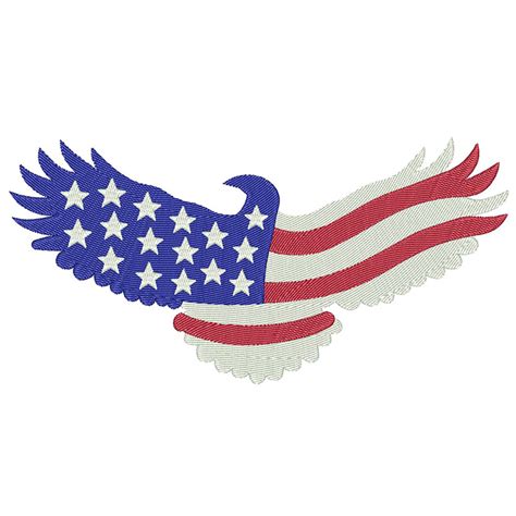 American Flag Eagle Embroidery Design - Sewing Divine