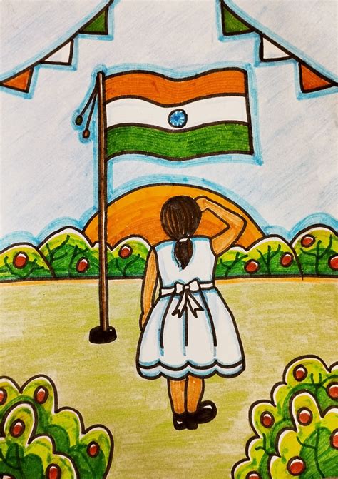 Independence Day Drawing, Independence Day Poster, 15 August ...