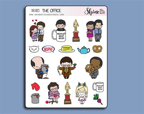 The Office Characters Deco Stickers Planner Stickers Cute - Etsy