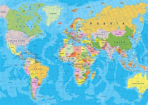 World Maps With Countries Names Hd