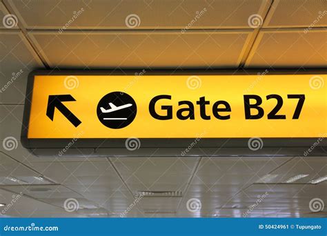 Airport gate signs stock image. Image of text, terminal - 50424961