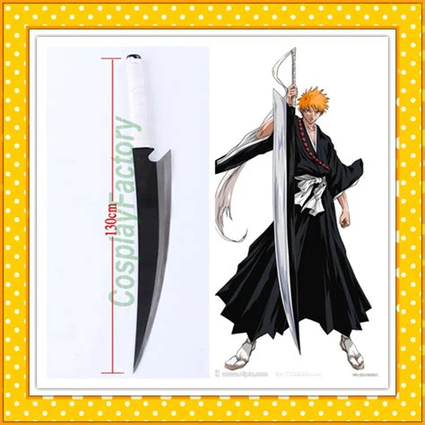 Hot Sale Bleach Cosplay Ichigo Kurosaki Sword With Sheath Free Shipping ...